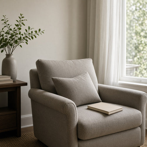 Quiet chair by a window for a clarity session